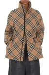 BURBERRY CHECK HOODED JACKET
