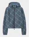 Burberry Women's Embroidered Polyester Reversible Jacket In Pewter Ip Check