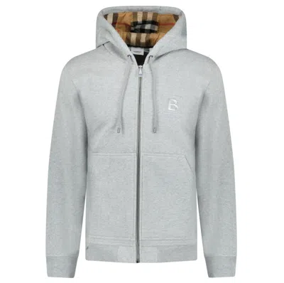 Pre-owned Burberry Check Hoodie Sweatshirt (brand - With Tags) Medium In Grey
