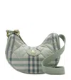 Burberry Check Horseshoe Cross-body Bag In Green