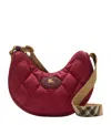 Burberry Horseshoe Quilted Crossbody Bag In Red