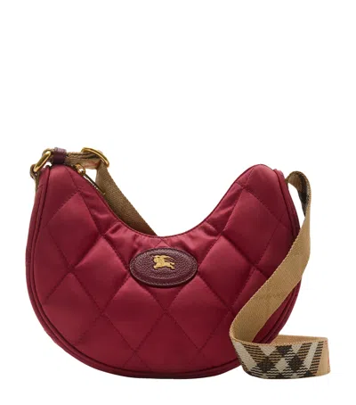 BURBERRY CHECK HORSESHOE CROSS-BODY BAG