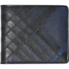 Burberry Check Intarsia Bifold Wallet In Black