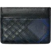 Burberry Check Intarsia Card Case In Blue