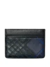 Burberry Check-intarsia Card Holder In Brown