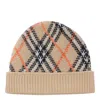 Burberry Check Intarsia-knit Beanie In Sand