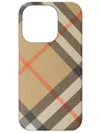 Burberry Check Iphone 15 Pro Case In Neutrals