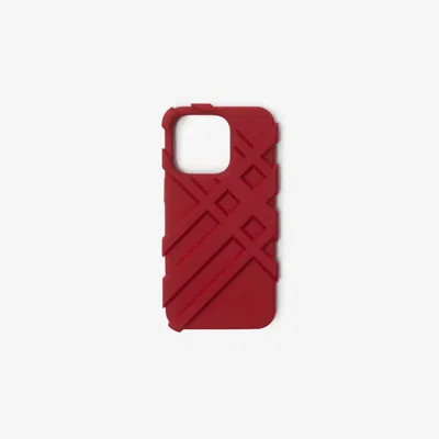 Burberry Check Iphone 16 Pro Case In Geranium