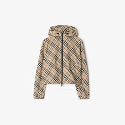 BURBERRY BURBERRY CHECK HOODED JACKET