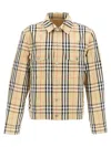 Burberry Check Cotton Jacket In Beige