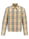 Burberry Tailored Cotton Jacket With Classic Plaid Pattern In Beige