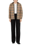 Burberry Check Jacket In Brown