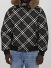 Burberry Check Jacket In Brown