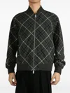 Burberry Check Jacket In Grey