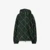 Burberry Hooded Check-print Twill Jacket In Jungle