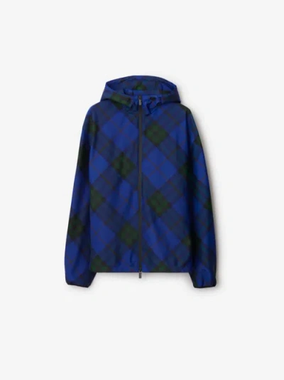 Burberry Blue Check Jacket In Knight