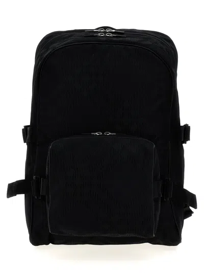 Burberry Check Jacquard Backpack Backpacks Black