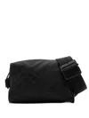 Burberry Check-jacquard Zipped Belt Bag In 黑色