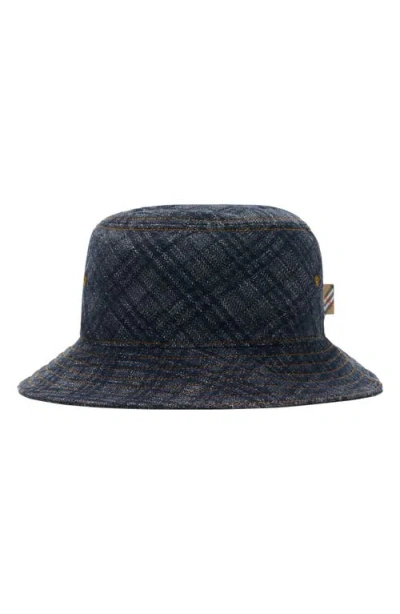 Burberry Check Jacquard Denim Bucket Hat