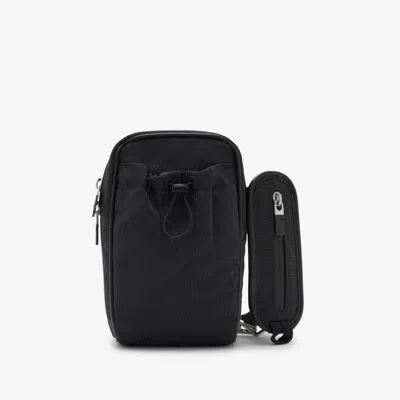 Burberry Check Jacquard Phone Bag In Black