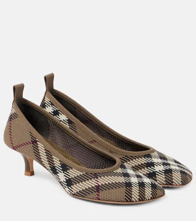 Burberry 45mm Check-pattern Pumps In Brown
