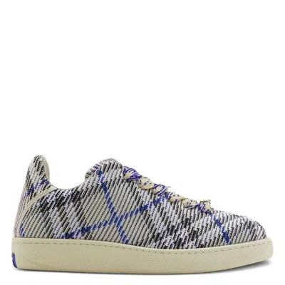 Burberry Check Knit Box Low-top Sneakers In Multi