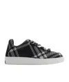 Burberry Check-patterned Low-top Sneakers In Black