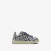 Burberry Box Checked Knitted Sneakers In Lichen