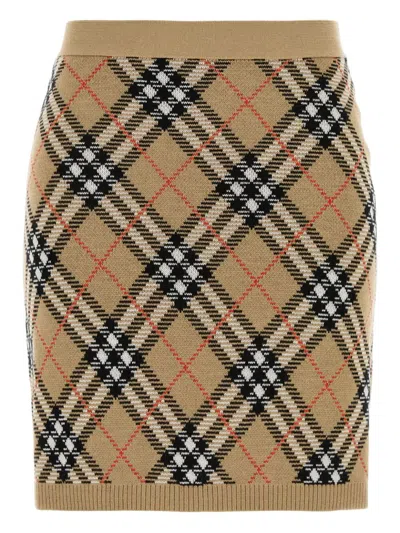 Burberry Check Knit Mini Skirt