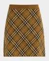 BURBERRY CHECK KNIT MINI SKIRT