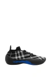 Burberry Black & White Check Knit Neptune Sneakers In Eclipse