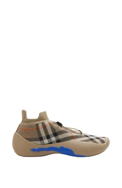 BURBERRY BURBERRY CHECK KNIT NEPTUNE SNEAKERS