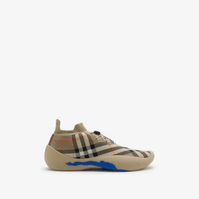 BURBERRY BURBERRY CHECK KNIT NEPTUNE SNEAKERS