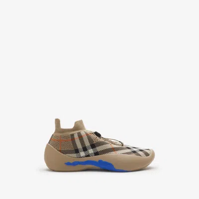 BURBERRY BURBERRY CHECK KNIT NEPTUNE SNEAKERS