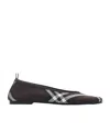 Burberry 10mm Baby Knit Ballerina Flats In Black
