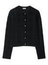 Burberry Wool Blend Jacket In Black