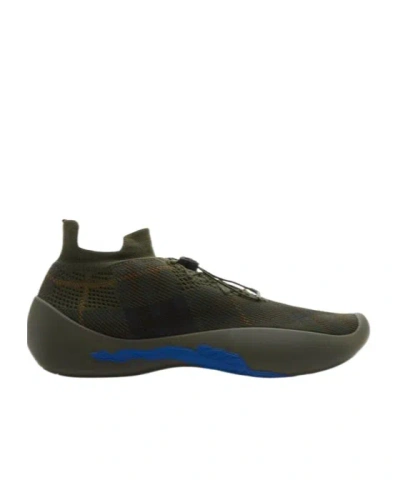 BURBERRY BURBERRY CHECKED KNITTED NEPTUNE SNEAKERS