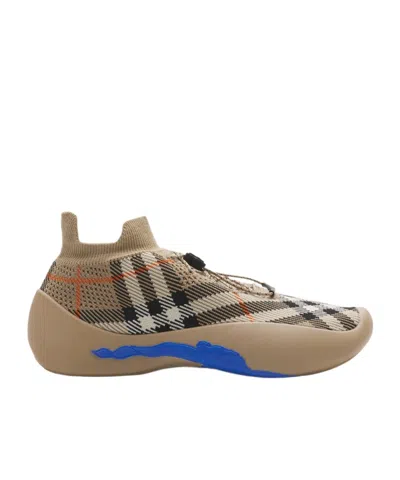 BURBERRY BURBERRY CHECK KNIT NEPTUNE SNEAKERS
