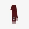 Burberry Womens Sash Red Check Label Cashmere Scarf In Red