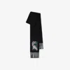Burberry Men Check Label Cashmere Scarf In Black