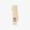 Burberry Logo Cashmere Scarf In Nutmeg