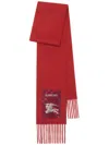 Burberry Check Label Cashmere Scarf In Red