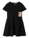 BURBERRY CHECK LABEL COTTON DRESS