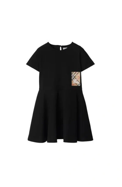 BURBERRY BURBERRY CHECK LABEL COTTON DRESS