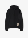 Burberry Classic Zip-up Black Sweatshirt With Pocket Design In Black