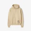 Burberry Check Label Hoodie In Nutmeg