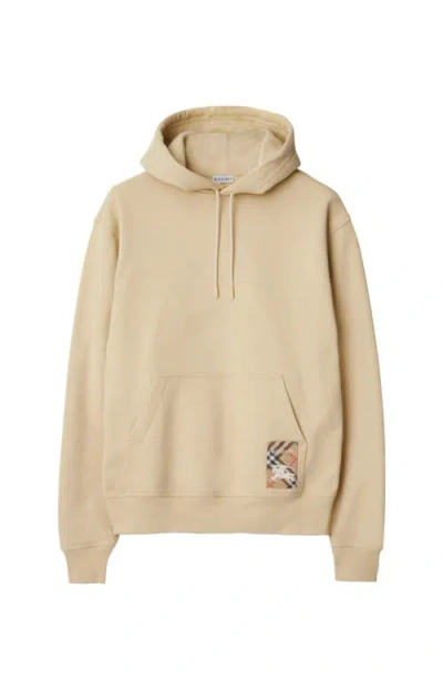 BURBERRY BURBERRY CHECK LABEL COTTON HOODIE