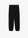 Burberry Checked Cotton Track Pants In Black