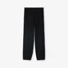 Burberry Check Label Cotton Jogging Pants In Black