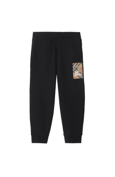 BURBERRY BURBERRY CHECK LABEL COTTON JOGGING PANTS